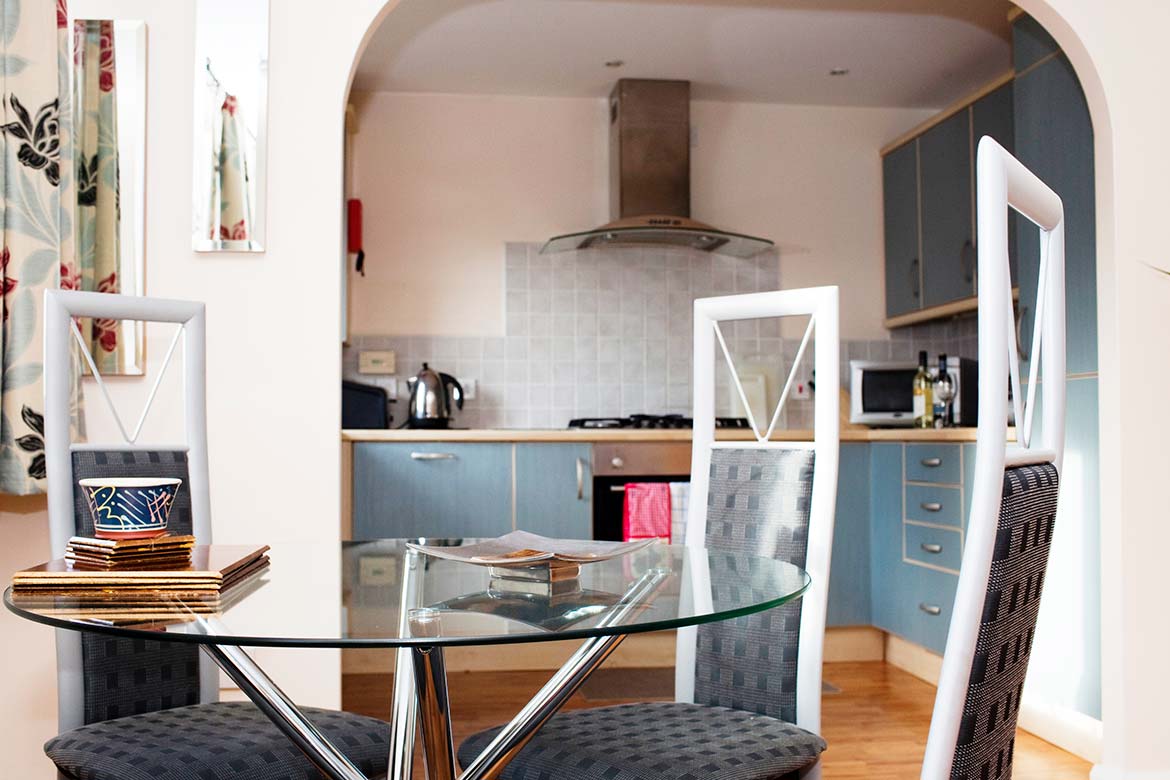 Dining room and kitchen